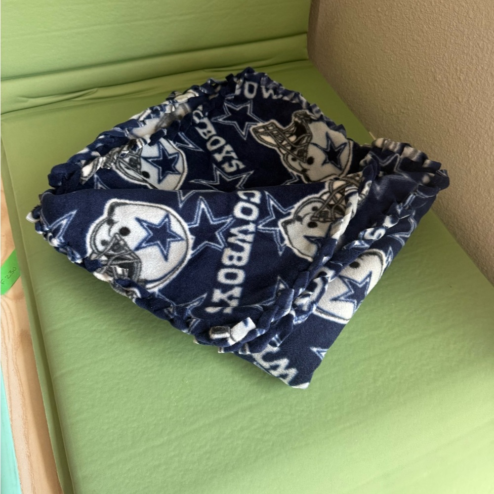 Kids Blue Cowboys Fleece Blanket
